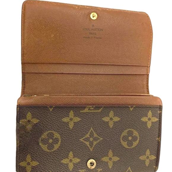 Louis Vuitton Brown Monogram Porte Monnaie Billets Tresor Bifold Wallet - Picture 5 of 8